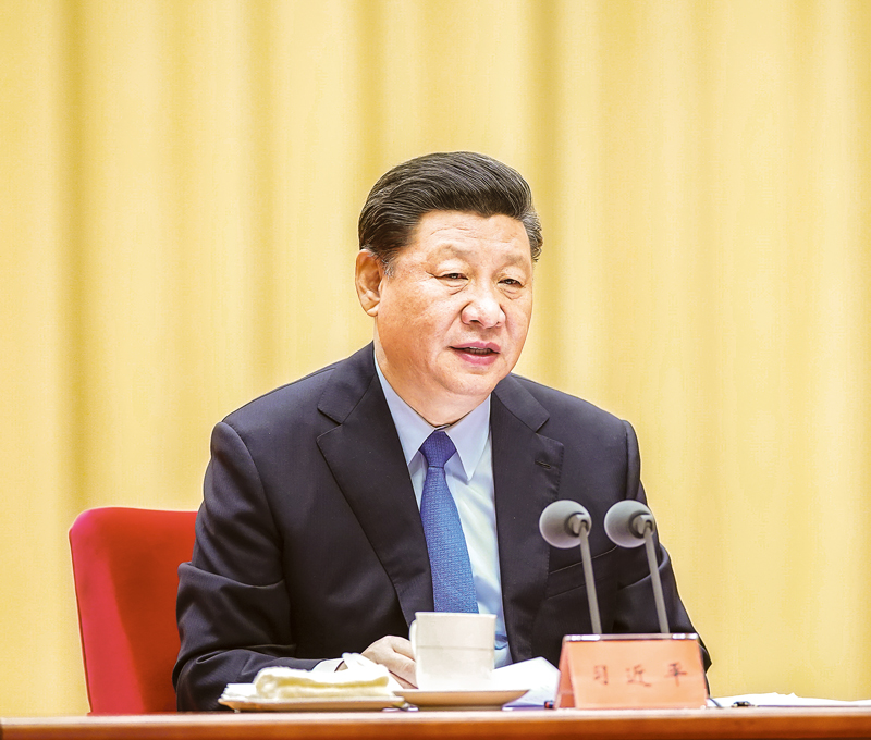 2019年5月31日，“不忘初心、牢記使命”主題教育工作會(huì)議在北京召開(kāi)。中共中央總書(shū)記、國(guó)家主席、中央軍委主席習(xí)近平出席會(huì)議并發(fā)表重要講話。 新華社記者 鞠鵬/攝